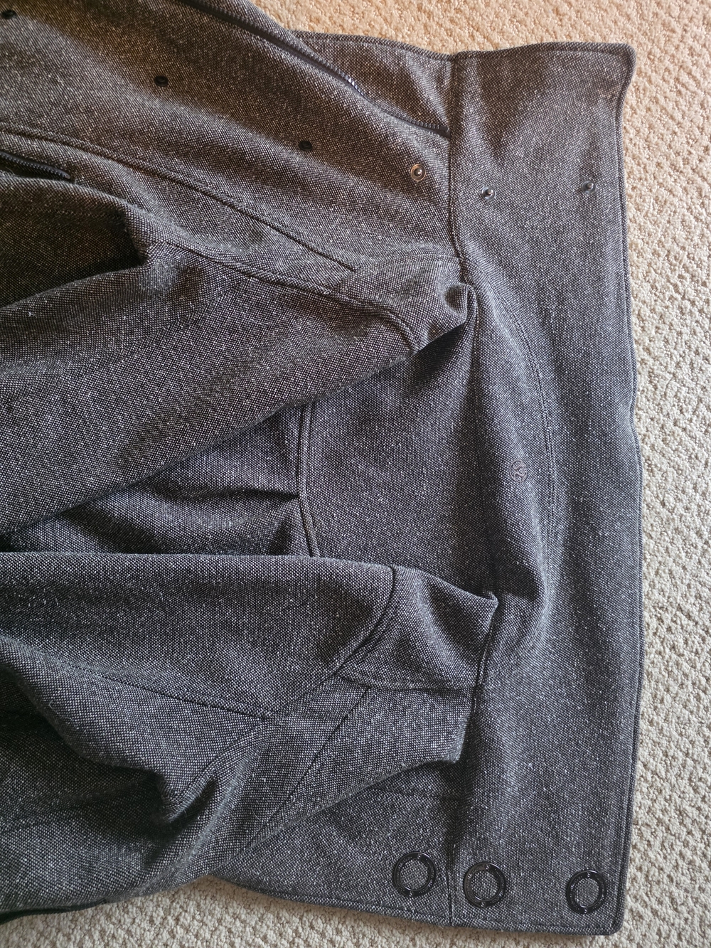 🌟 VINTAGE lululemon Audrey Tweed Bomber Jacket - Brown - Size 8 (EUC - Picture 7 of 8